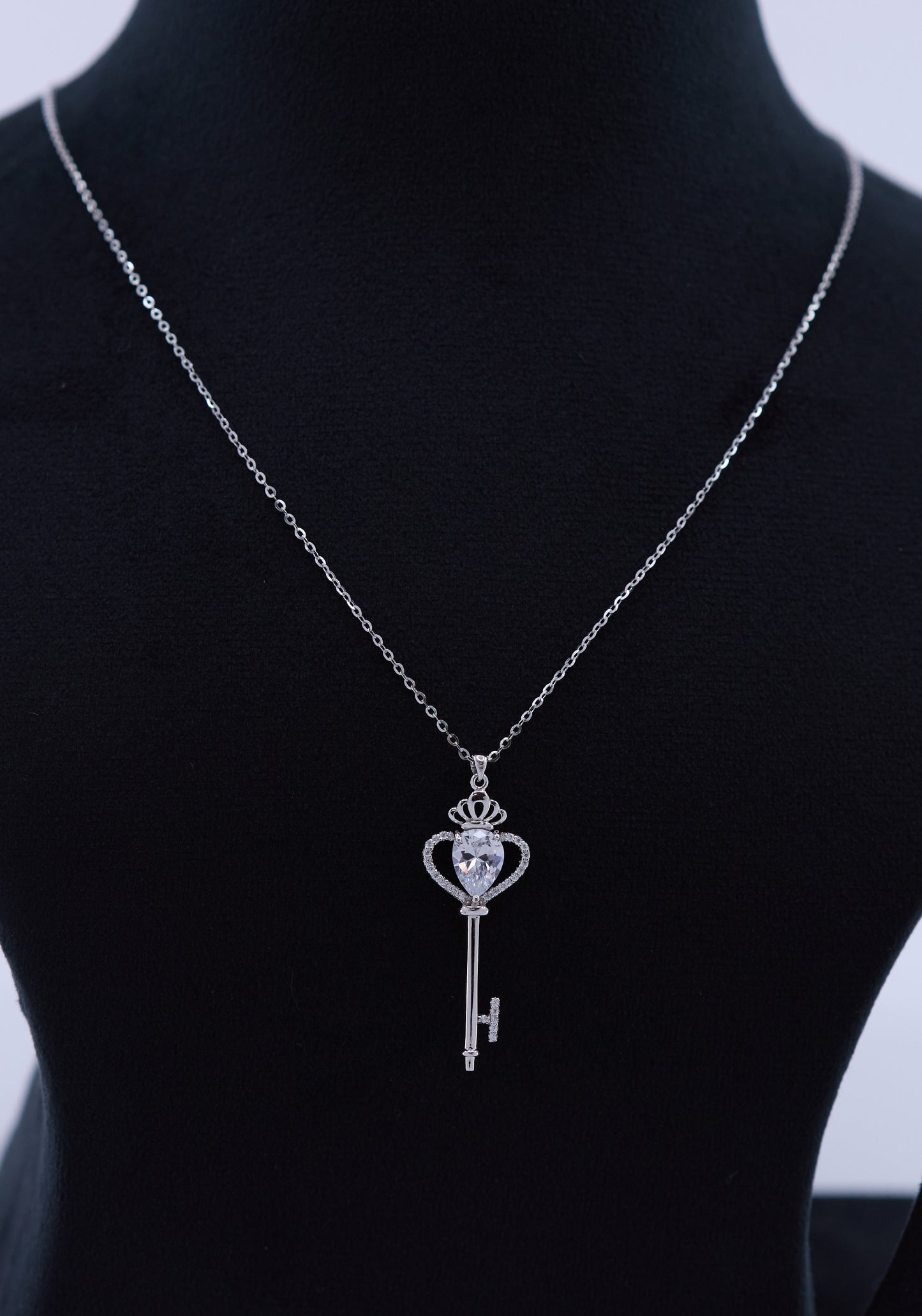 Key of Hearts Pendant Necklace