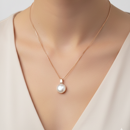 Pearl Rose gold pendent