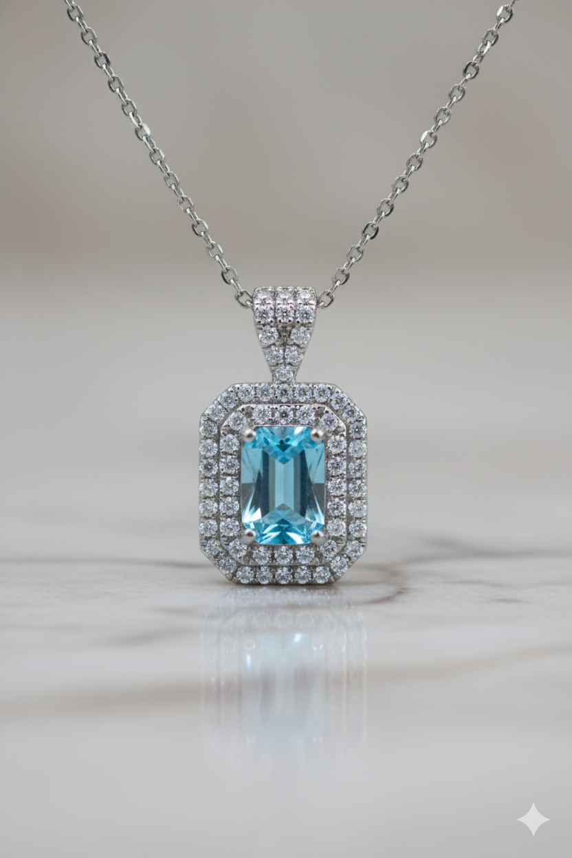 Radiance Halo Pendant Necklace