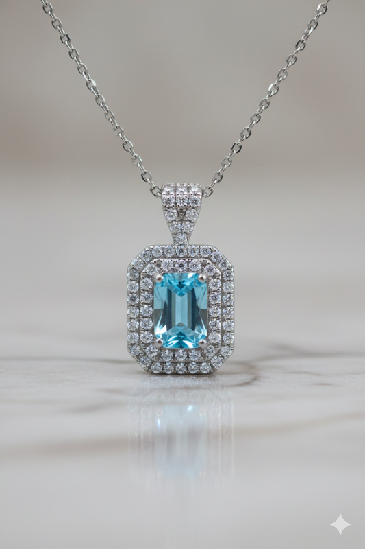 Radiance Halo Pendant Necklace