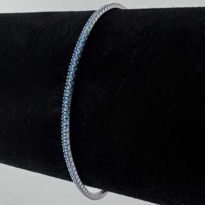 Blue tennis bracelet