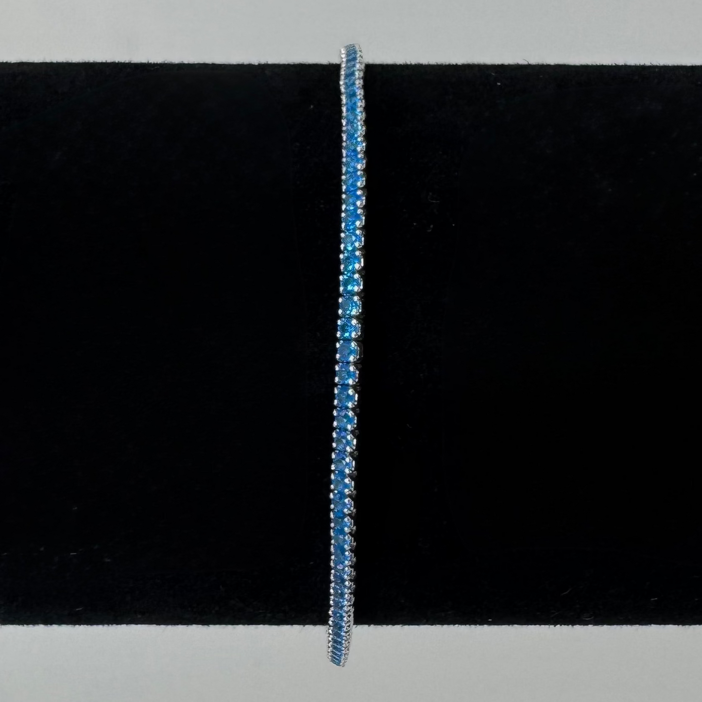 Blue tennis bracelet