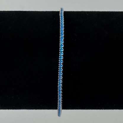 Blue tennis bracelet